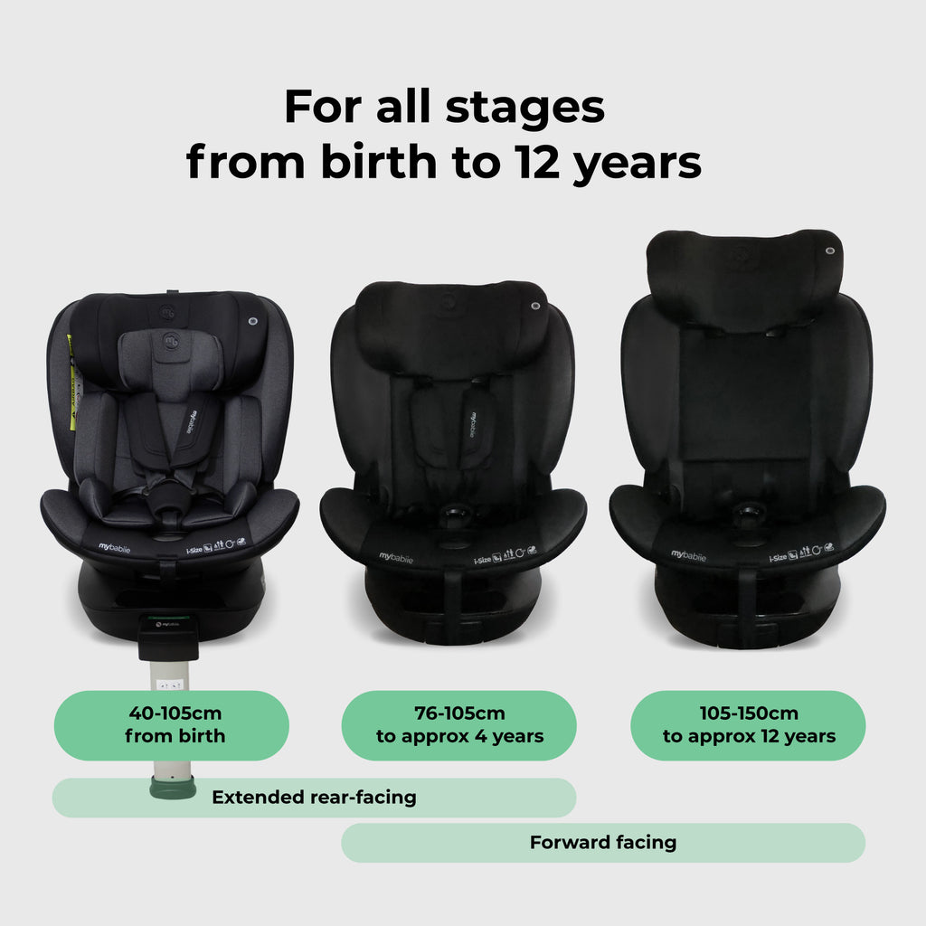 maxi cosi car seat birth to 4 years My Babiie MBCS400 360° Spin i-Size Car Seat 40-150cm