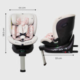 My Babiie MBCS400 Group 0+/1/2/3 iSize Car Seat - Blush Leopard