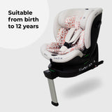 MBCS400 Spin R129 Car Seat with Support Leg - Pink Leopard - Grade A