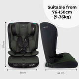 MBCS50 Toddler to Booster R129 Car Seat - Green & Black - GRADE A