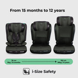 MBCS50 Toddler to Booster R129 Car Seat - Green & Black - GRADE A