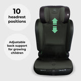 MBCS50 Toddler to Booster R129 Car Seat - Green & Black - GRADE A