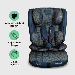 My Babiie MBCS50 Toddler to Booster R129 Car Seat - Navy Leopard