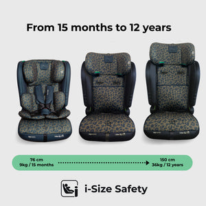 MBCS50 Toddler to Booster R129 Car Seat - Navy Leopard