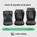 MBCS50 Toddler to Booster R129 Car Seat - Navy Leopard