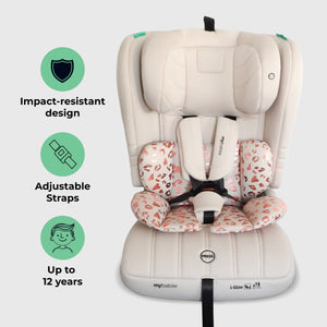 MBCS50 Toddler to Booster R129 Car Seat - Blush Leopard - GRADE A
