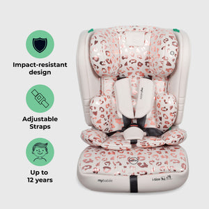 MBCS50 Toddler to Booster R129 Car Seat - Blush Leopard - GRADE A