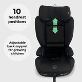 My Babiie MBCS75 i-Size (76-150cm) Car Seat ISOFIX - Black