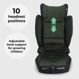 My Babiie MBCS75 Toddler to Booster R129 Car Seat with ISOFIX - Forest Green