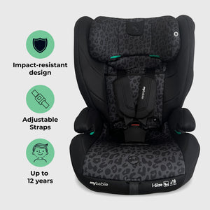 My Babiie MBCS75 Toddler to Booster R129 Car Seat with ISOFIX - Black Leopard