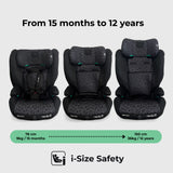 Toddler to Booster R129 Car Seat with ISOFIX - Black Leo - GRADE A