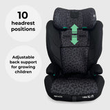 Toddler to Booster R129 Car Seat with ISOFIX - Black Leo - GRADE A