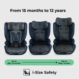MBCS75 Toddler to Booster R129 Car Seat with ISOFIX - Blue Leopard - GRADE A