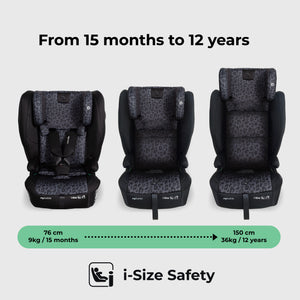 Compact Fold Toddler to Booster + ISOFIX - Black Leo - GRADE A