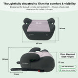 My Babiie MBCSB20 Booster R129 Car Seat with ISOFIX - Pink & Grey