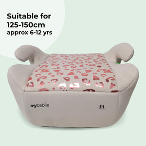 MBCSB20 Booster R129 Car Seat with ISOFIX - Pink Leopard - GRADE A
