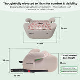 My Babiie MBCSB20 Booster R129 Car Seat with ISOFIX - Pink Leopard