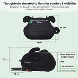 My Babiie MBCSB20 Booster R129 Car Seat with ISOFIX and Cup Holder - Black