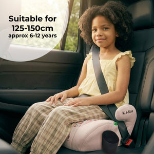My Babiie MBCSB20 Booster R129 Car Seat with ISOFIX and Cup Holder - Pink Leopard