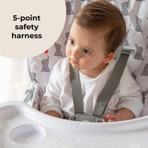 My Babiie MBHC1 Compact Highchair - Dani Dyer Elephants