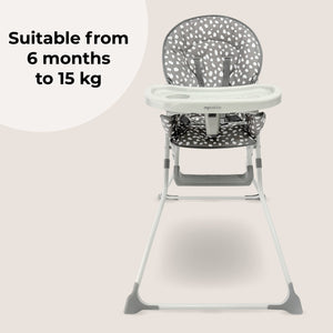 MBHC1 Compact Highchair - Grey Dalmatian - Grade A
