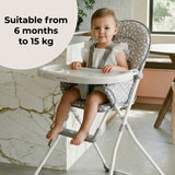 My Babiie MBHC1 Compact Highchair - Grey Dalmatian