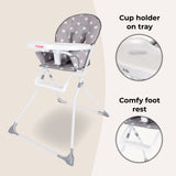 MBHC1 Compact Highchair - Grey Stars - Grade B