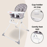 Compact Highchair - Grey Stars - Grade A