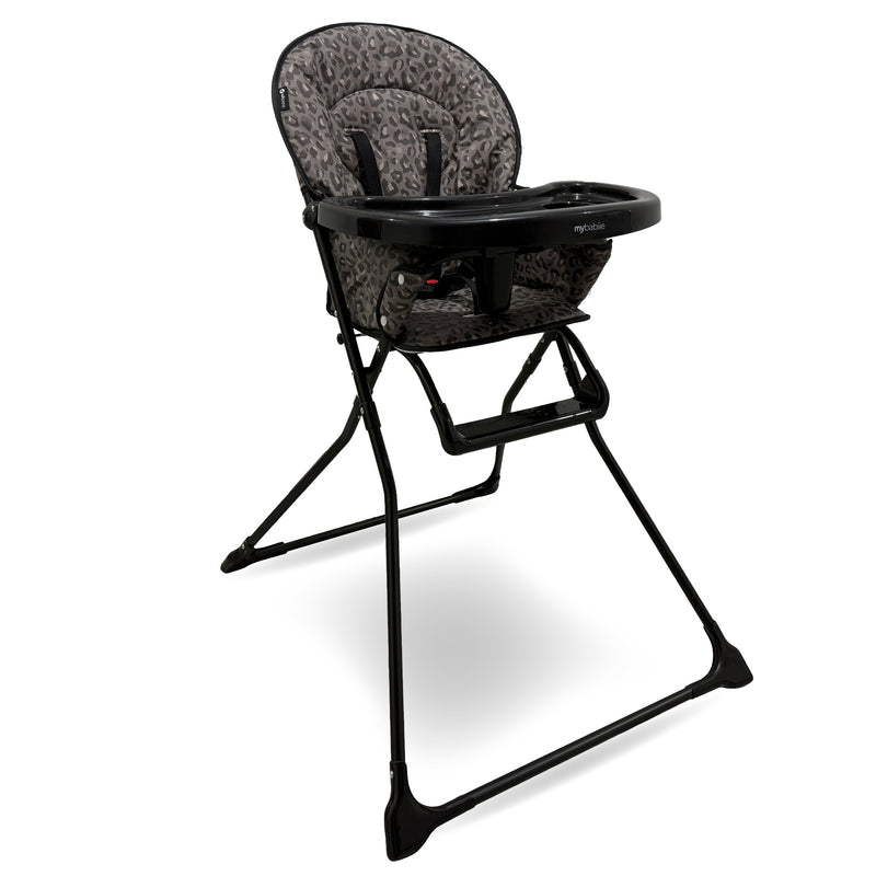 MBHC1 Compact Highchair - Black Leopard