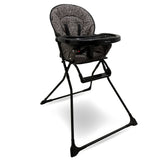 MBHC1 Compact Highchair - Black Leopard - Grade C