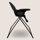 MBHC1 Compact Highchair - Black Leopard - Grade C