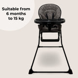 MBHC1 Compact Highchair - Black Leopard - Grade C