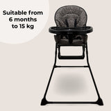 MBHC1 Compact Highchair - Black Leopard - Grade A