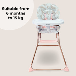 My Babiie MBHC1 Compact Highchair - Rose Geo