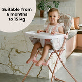My Babiie MBHC1 Compact Highchair - Rose Geo