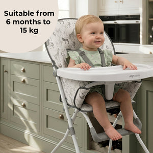 My Babiie MBHC1 Compact Highchair - Samantha Faiers Safari