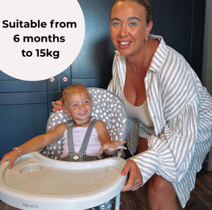 MBHC1 Compact Highchair - Grey Dalmatian