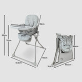 MBHC2 Compact Fold Highchair - Grey - Grade A