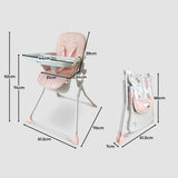 My Babiie MBHC2 Compact Folding Highchair - Pink
