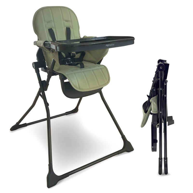 My Babiie MBHC2 Compact Folding Highchair - Sage Green