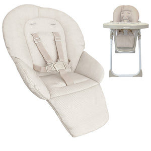 My Babiie MBHC8 Premium Highchair Seat Cover - Oatmeal Herringbone
