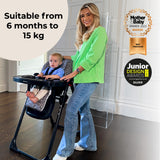 My Babiie MBHC8 Premium Highchair - Dani Dyer Black Leopard