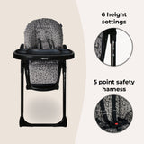 My Babiie MBHC8 Premium Highchair - Dani Dyer Black Leopard