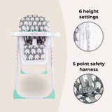 My Babiie MBHC8 Premium Highchair - Elephant