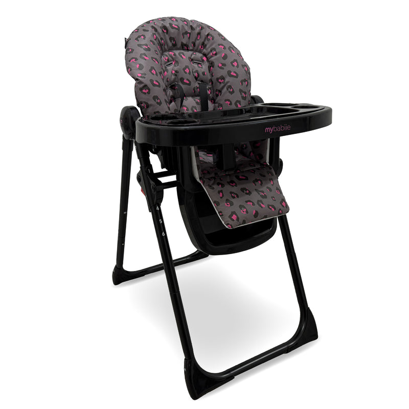 My Babiie MBHC8 Premium Highchair - Hot Pink Leopard