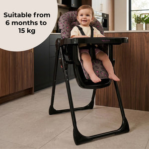 MBHC8 Highchair - Black Pink Leopard - Grade C