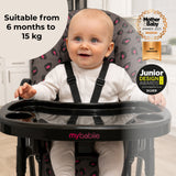 MBHC8 Premium Highchair - Hot Pink Leopard