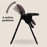 MBHC8 Highchair - Black Pink Leopard - Grade B
