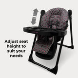 MBHC8 Highchair - Black Pink Leopard - Grade B