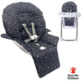 My Babiie Save the Children Navy Festive Premium Highchair Seat Cover
